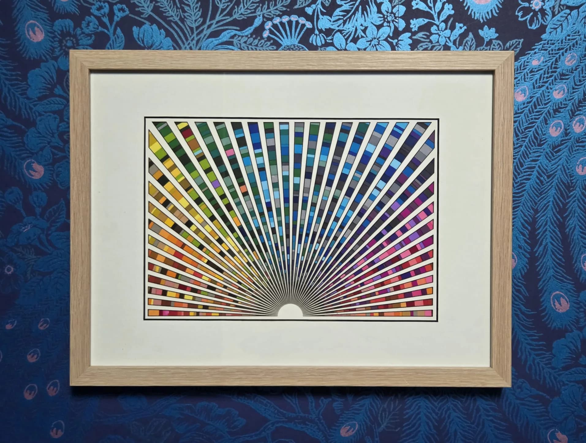 Ray burst on wall